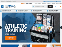 Tablet Screenshot of ithacasports.com